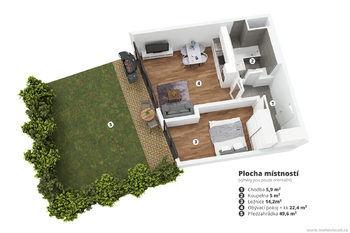 Prodej bytu 2+kk v osobním vlastnictví 51 m², Praha 8 - Karlín