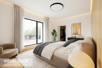 Ložnice - vizualizace - Prodej domu 285 m², Křenice