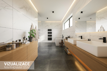 koupelna - vizualizace - Prodej domu 285 m², Křenice