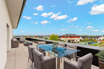 terasa - vizualizace - Prodej domu 285 m², Křenice