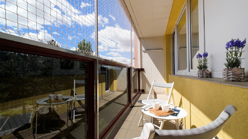 Prodej bytu 3+kk Horní Pořernice_lodžie - Prodej bytu 3+kk v osobním vlastnictví 80 m², Praha 9 - Horní Počernice