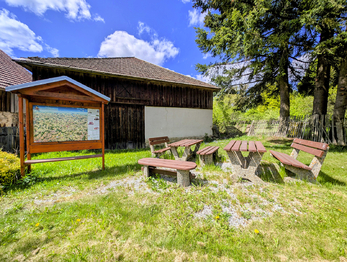 vstup na obecní pozemek ... - Prodej domu 110 m², Střítež
