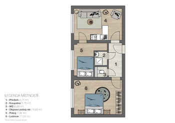 Prodej bytu 3+kk v osobním vlastnictví 53 m², Praha 9 - Libeň