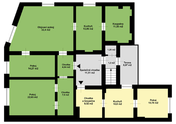 Prodej bytu 3+1 v osobním vlastnictví 107 m², Český Brod