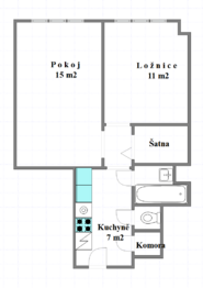 Pronájem bytu 2+1 v osobním vlastnictví 42 m², Praha 4 - Nusle