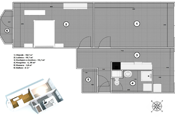 Pronájem bytu 2+1 v osobním vlastnictví 68 m², České Budějovice