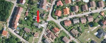 letecký pohled - Pronájem domu 222 m², Hrdějovice