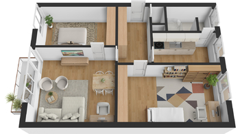 Půdorys bytu 3+1 Markovická - Prodej bytu 3+1 v družstevním vlastnictví 60 m², Hradec Králové