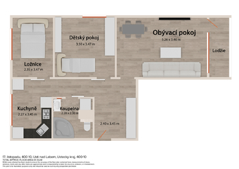 Prodej bytu 3+1 v osobním vlastnictví 65 m², Ústí nad Labem