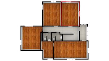 Pronájem kanceláře, Hniličkova 309, Ústí nad Orlicí - vizualizace - Pronájem kancelářských prostor 18 m², Ústí nad Orlicí