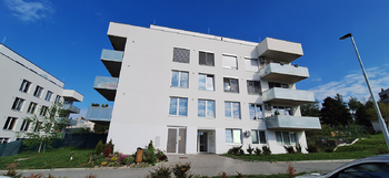 Pohled na dům  - Pronájem bytu 2+kk v osobním vlastnictví 57 m², Boskovice 
