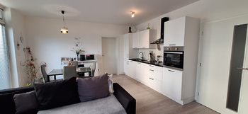 Obývací pokoj s kuchyňským koutem  - Pronájem bytu 2+kk v osobním vlastnictví 57 m², Boskovice