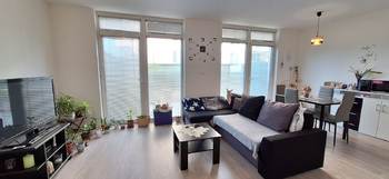 Obývací pokoj s kuchyňským koutem  - Pronájem bytu 2+kk v osobním vlastnictví 57 m², Boskovice