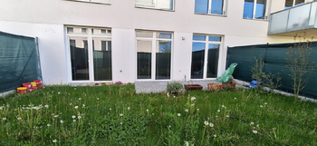 Pohled na byt ze zahrádky - Pronájem bytu 2+kk v osobním vlastnictví 57 m², Boskovice