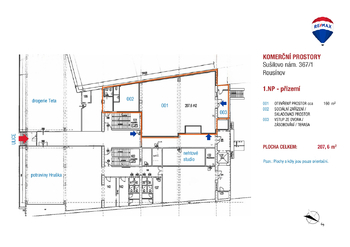Pronájem kancelářských prostor 208 m², Rousínov