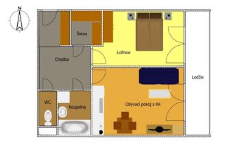 Pronájem bytu 2+kk v osobním vlastnictví 49 m², Brno
