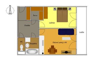 Pronájem bytu 2+kk v osobním vlastnictví 49 m², Brno