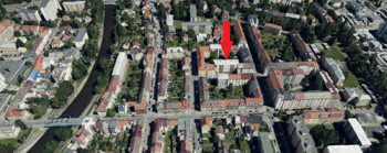letecká mapa - Pronájem bytu 3+1 v osobním vlastnictví 69 m², České Budějovice