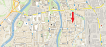 mapa - Pronájem bytu 3+1 v osobním vlastnictví 69 m², České Budějovice