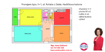 Pronájem bytu 3+1 v osobním vlastnictví 69 m², České Budějovice