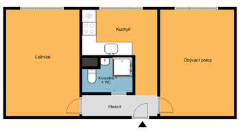 Pronájem bytu 2+1 v osobním vlastnictví 52 m², Praha 10 - Malešice