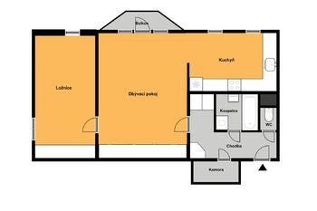 Pronájem bytu 2+1 v osobním vlastnictví 65 m², Dobřejovice