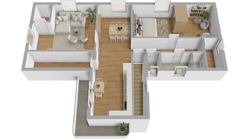 Hustířany - půdorys - 1. NP. - Prodej domu 192 m², Velichovky