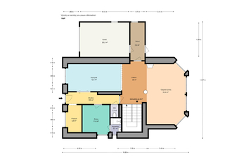 Půdorys 1. NP - Prodej domu 346 m², Praha 4 - Lhotka