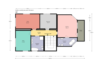Půdorys 2. NP - Prodej domu 346 m², Praha 4 - Lhotka