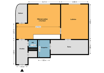 Pronájem bytu 2+kk v osobním vlastnictví 50 m², Praha 3 - Žižkov
