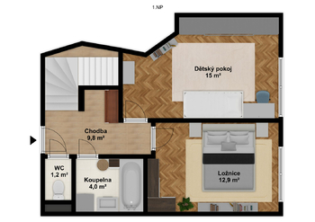 Prodej bytu 3+kk v osobním vlastnictví 95 m², Židlochovice
