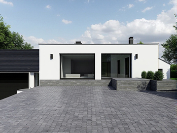 Vizualizace RD z ulice - Prodej domu 140 m², Hostěrádky-Rešov
