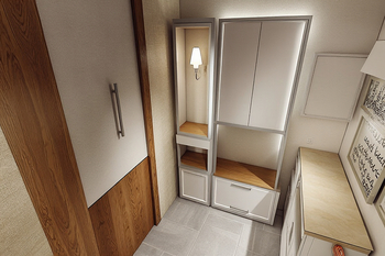 Vizualizace předsíň - Prodej domu 140 m², Hostěrádky-Rešov