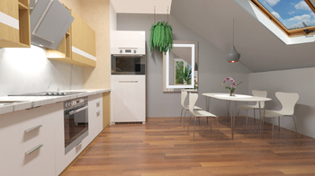 Vizualizace možného budoucího stavu a vybavení  - Prodej bytu 2+1 v osobním vlastnictví 80 m², Praha 5 - Zbraslav