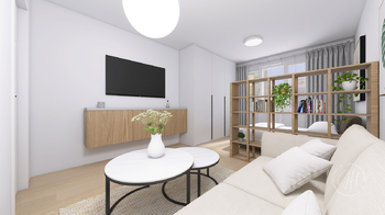 Vizualizace - Prodej bytu 1+1 v osobním vlastnictví 40 m², Praha 10 - Strašnice