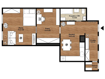 Prodej bytu 2+1 v osobním vlastnictví 60 m², Hradec Králové