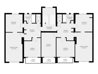 Bytový dům Mokrovraty_Půdorys_přízemí - Prodej domu 290 m², Mokrovraty