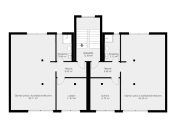 Bytový dům Mokrovraty_Půdorys_2.patro - Prodej domu 290 m², Mokrovraty