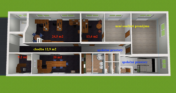 Pronájem kancelářských prostor 89 m², Nýdek