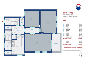 Prodej bytu 3+1 v osobním vlastnictví 104 m², Praha 5 - Velká Chuchle