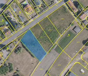 Katastrální mapa.  - Prodej pozemku 1084 m², Tišice