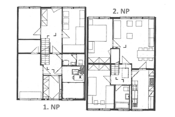 výkres - půdorysy ... - Prodej domu 156 m², Havlíčkův Brod