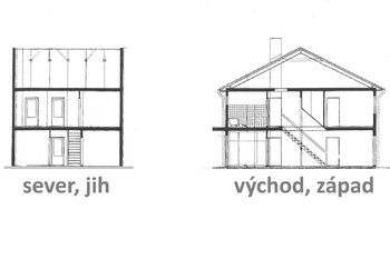 výkres - řezy --- - Prodej domu 156 m², Havlíčkův Brod