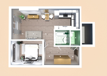 Pronájem bytu 2+kk v osobním vlastnictví 42 m², Beroun