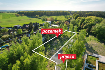 vyznačený pozemek - Prodej pozemku 1039 m², Záryby 