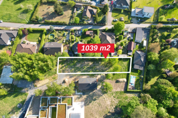 vyznačený pozemek - Prodej pozemku 1039 m², Záryby