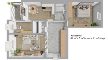 Prodej bytu 3+kk v osobním vlastnictví 95 m², Pardubice