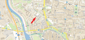 mapa - Pronájem bytu 2+1 v osobním vlastnictví 46 m², České Budějovice