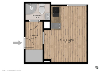 Pronájem bytu 1+kk v osobním vlastnictví 14 m², Praha 6 - Dejvice