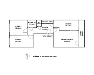 Prodej bytu 3+1 v osobním vlastnictví 77 m², Praha 6 - Řepy
